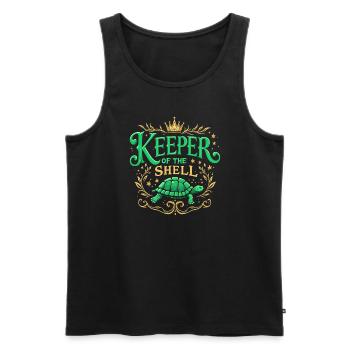 Turtle care for owners of - Men's Premium Organic Tank Top - black - Front - Michal (187cm)