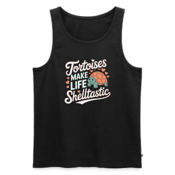 Turtle care for owners of - Men's Premium Organic Tank Top - black - Front - Michal (187cm)
