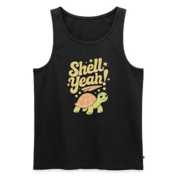 Turtle care for owners of - Men's Premium Organic Tank Top - black - Front - Michal (187cm)