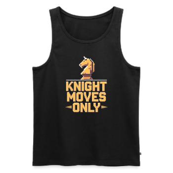 Chess humor lovers funny checkmate and checkmate - Men's Premium Organic Tank Top - black - Front - AI Model Male 178 light (178cm)