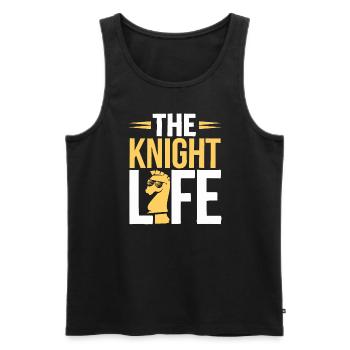 Chess humor lovers funny checkmate and checkmate - Men's Premium Organic Tank Top - black - Front - AI Model Male 178 light (178cm)