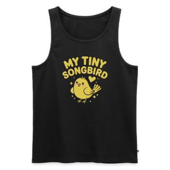 Pet, canary, owner, bird lover and - Men's Premium Organic Tank Top - black - Front - Michal (187cm)