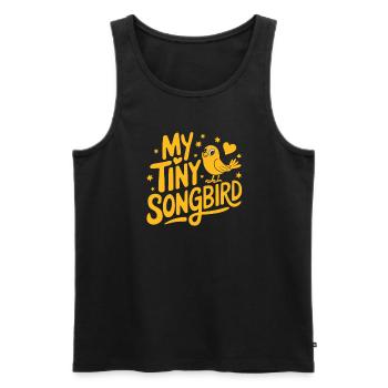 Pet, canary, owner, bird lover and - Men's Premium Organic Tank Top - black - Front - Michal (187cm)
