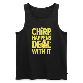 Pet, canary, owner, bird lover and - Men's Premium Organic Tank Top - black - Front - Michal (187cm)