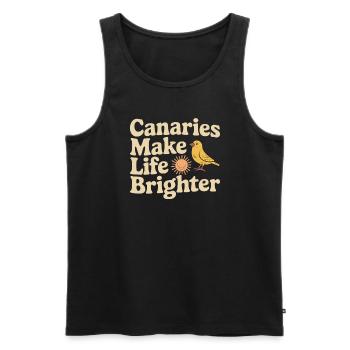 Pet, canary, owner, bird lover and - Men's Premium Organic Tank Top - black - Front - Michal (187cm)