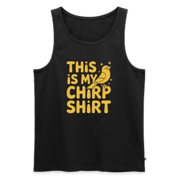 Pet, canary, owner, bird lover and - Men's Premium Organic Tank Top - black - Front - Michal (187cm)