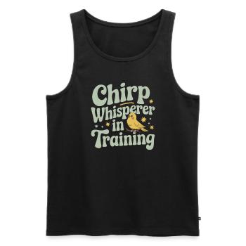 Pet, canary, owner, bird lover and - Men's Premium Organic Tank Top - black - Front - Michal (187cm)