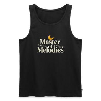 Pet, canary, owner, bird lover and - Men's Premium Organic Tank Top - black - Front - Michal (187cm)