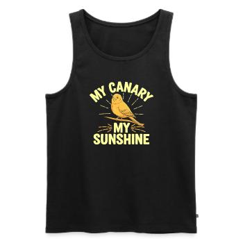 Pet, canary, owner, bird lover and - Men's Premium Organic Tank Top - black - Front - Michal (187cm)