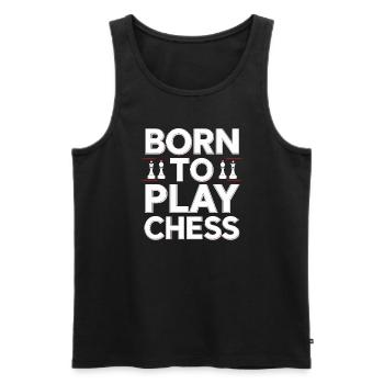 Chess Revival Movement Chess Lover Strategic - Men's Premium Organic Tank Top - black - Front - AI Model Male 178 light (178cm)