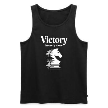 Chess Revival Movement Chess Lover Strategic - Men's Premium Organic Tank Top - black - Front - AI Model Male 178 light (178cm)