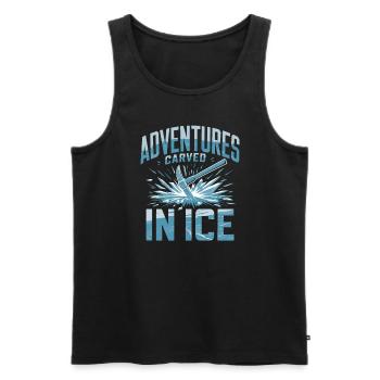 Arctic Explorers Polar Adventures Frozen - Men's Premium Organic Tank Top - black - Front - Michal (187cm)