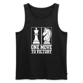 Chess Revival Movement Chess Lover Strategic - Men's Premium Organic Tank Top - black - Front - Michal (187cm)