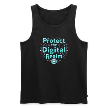 Piratage éthique Cybersécurité Numérique - Débardeur bio Premium Homme - noir - Devant - AI Model Male 178 light (178cm)