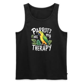 Propriétaire de perroquet Parrot Life et exotique - Débardeur bio Premium Homme - noir - Devant - Michal (187cm)