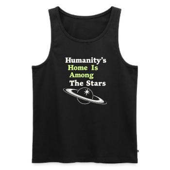 Space Exploration Cosmic Discovery - Männer Premium Bio Tank Top - Schwarz - Vorne - AI Model Male 178 light (178cm)