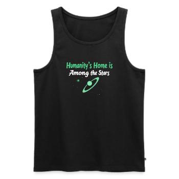 Space Exploration Cosmic Discovery - Men's Premium Organic Tank Top - black - Front - AI Model Male 178 light (178cm)