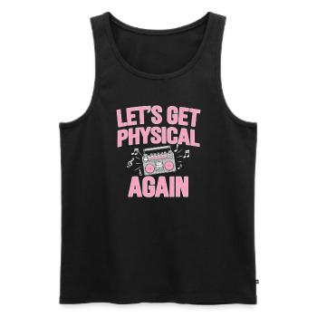 Amateurs de fitness des années 80 Entraînement rétro et - Débardeur bio Premium Homme - noir - Devant - AI Model Male 178 light (178cm)