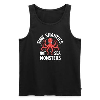 Sailors Sea Shanty Singing Ship Adventures - Männer Premium Bio Tank Top - Schwarz - Vorne - Michal (187cm)