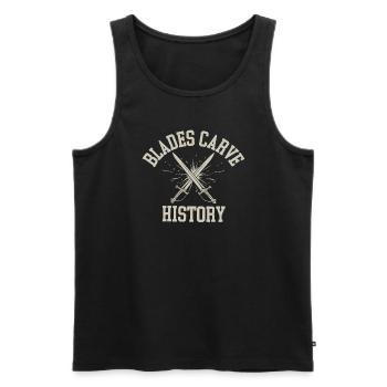Renaissance-schwertkämpfer Hema Historisches - Männer Premium Bio Tank Top - Schwarz - Vorne - AI Model Male 178 light (178cm)