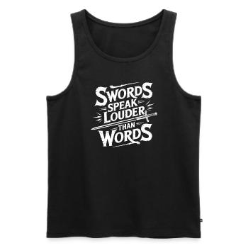 Renaissance-schwertkämpfer Hema Historisches - Männer Premium Bio Tank Top - Schwarz - Vorne - AI Model Male 178 light (178cm)
