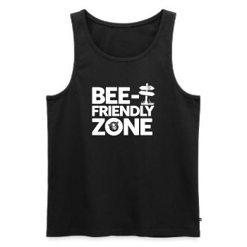 Bee-friendly gardener, pollinator, garden and - Men's Premium Organic Tank Top - black - Front - AI Model Male 178 light (178cm)