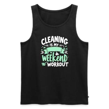 Frühjahrsputz-enthusiasten, Neuanfang Und - Männer Premium Bio Tank Top - Schwarz - Vorne - AI Model Male 178 light (178cm)