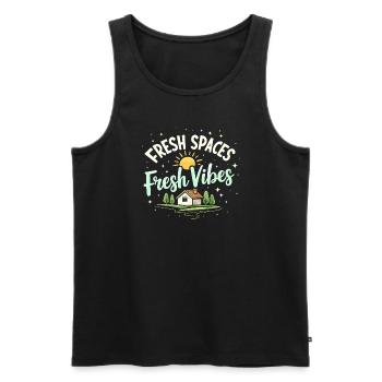 Frühjahrsputz-enthusiasten, Neuanfang Und - Männer Premium Bio Tank Top - Schwarz - Vorne - AI Model Male 178 light (178cm)
