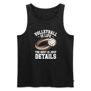 Volleyballspieler Und Fan Spike Servieren - Männer Premium Bio Tank Top - Schwarz - Vorne - Michal (187cm)