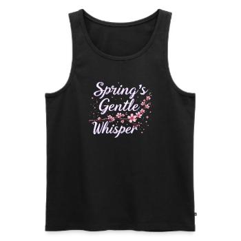 Passionné de fleurs de cerisier Sakura Lovers Printemps - Débardeur bio Premium Homme - noir - Devant - AI Model Male 178 light (178cm)