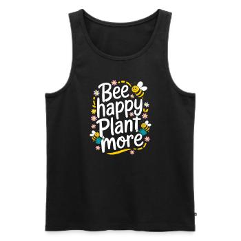 Bee-friendly gardener, pollinator, garden and - Men's Premium Organic Tank Top - black - Front - AI Model Male 178 light (178cm)