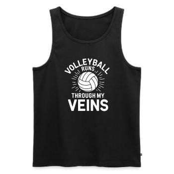 Volleyballspieler Und Fan Spike Servieren - Männer Premium Bio Tank Top - Schwarz - Vorne - Michal (187cm)