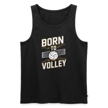 Volleyballspieler Und Fan Spike Servieren - Männer Premium Bio Tank Top - Schwarz - Vorne - Michal (187cm)