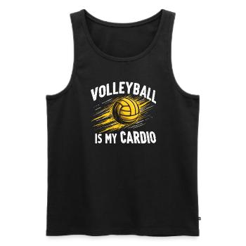 Volleyballspieler Und Fan Spike Servieren - Männer Premium Bio Tank Top - Schwarz - Vorne - Michal (187cm)