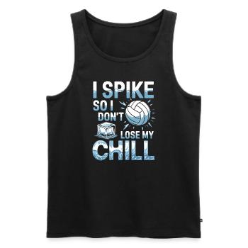 Joueur De Volley-ball Et Fan Spike Service - Débardeur bio Premium Homme - noir - Devant - Michal (187cm)