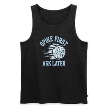 Volleyballspieler Und Fan Spike Servieren - Männer Premium Bio Tank Top - Schwarz - Vorne - Michal (187cm)