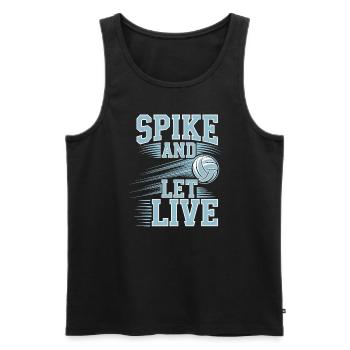 Volleyballspieler Und Fan Spike Servieren - Männer Premium Bio Tank Top - Schwarz - Vorne - Michal (187cm)