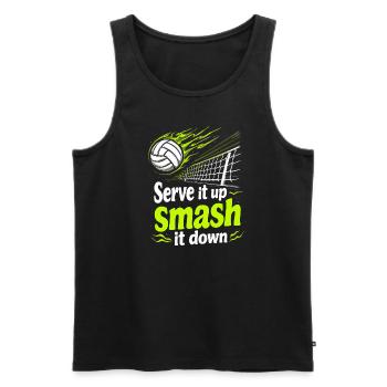 Volleyballspieler Und Fan Spike Servieren - Männer Premium Bio Tank Top - Schwarz - Vorne - Michal (187cm)