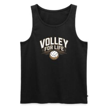 Volleyballspieler Und Fan Spike Servieren - Männer Premium Bio Tank Top - Schwarz - Vorne - Michal (187cm)