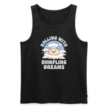 Dim-sum-liebhaber Chinesischer Küche Und Knödel - Männer Premium Bio Tank Top - Schwarz - Vorne - AI Model Male 178 light (178cm)