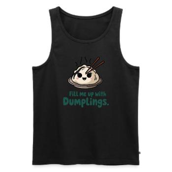Dim-sum-liebhaber Chinesischer Küche Und Knödel - Männer Premium Bio Tank Top - Schwarz - Vorne - AI Model Male 178 light (178cm)