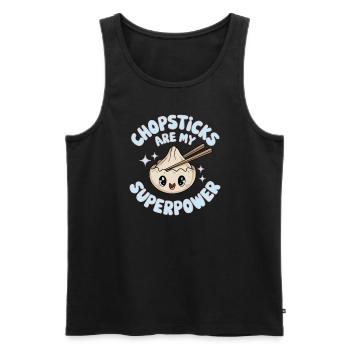 Dim-sum-liebhaber Chinesischer Küche Und Knödel - Männer Premium Bio Tank Top - Schwarz - Vorne - AI Model Male 178 light (178cm)