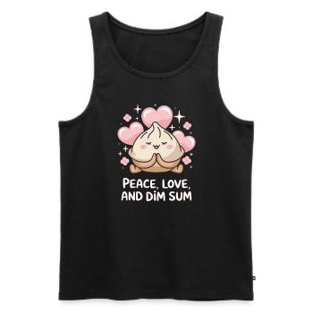 Dim-sum-liebhaber Chinesischer Küche Und Knödel - Männer Premium Bio Tank Top - Schwarz - Vorne - AI Model Male 178 light (178cm)