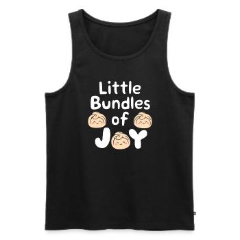 Dim-sum lovers of Chinese cuisine and dumplings - Men's Premium Organic Tank Top - black - Front - AI Model Male 178 light (178cm)