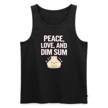 Dim-sum lovers of Chinese cuisine and dumplings - Men's Premium Organic Tank Top - black - Front - AI Model Male 178 light (178cm)