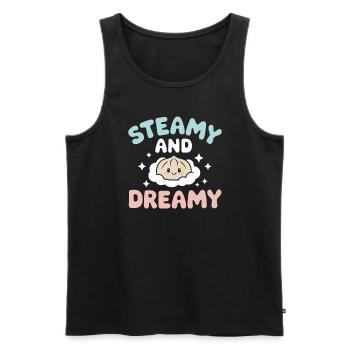 Dim-sum-liebhaber Chinesischer Küche Und Knödel - Männer Premium Bio Tank Top - Schwarz - Vorne - AI Model Male 178 light (178cm)