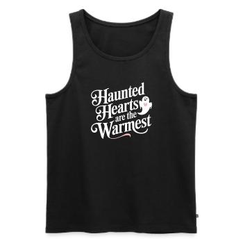 Cozy, Horror, Aesthetics, Spooky, Cozy - Men's Premium Organic Tank Top - black - Front - AI Model Male 178 light (178cm)