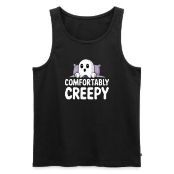 Cozy, Horror, Aesthetics, Spooky, Cozy - Men's Premium Organic Tank Top - black - Front - AI Model Male 178 light (178cm)