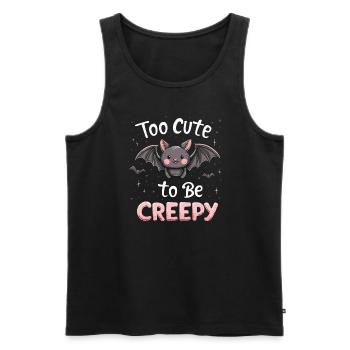 Cozy, Horror, Aesthetics, Spooky, Cozy - Men's Premium Organic Tank Top - black - Front - AI Model Male 178 light (178cm)