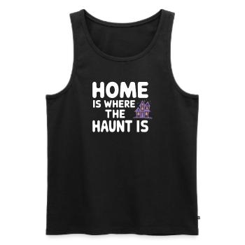 Cozy, Horror, Aesthetics, Spooky, Cozy - Men's Premium Organic Tank Top - black - Front - AI Model Male 178 light (178cm)